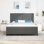 Preview: Boxspringbett mit Matratze Dunkelgrau 180 x 200 cm Stoff