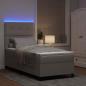 Preview: LED Boxspringbett mit Matratze Taupe 100x200 cm Stoff