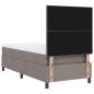 Preview: LED Boxspringbett mit Matratze Taupe 100x200 cm Stoff