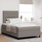 Preview: ARDEBO.de - Boxspringbett mit LED-Lichtleisten Taupe 120 x 190 cm Stoff