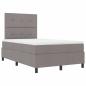 Preview: Boxspringbett mit Matratze & LED Taupe 120x190 cm Stoff