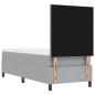 Preview: Boxspringbett mit Matratze & LED Licht Hellgrau 80x200 cm Stoff