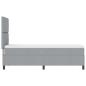 Preview: Boxspringbett mit Matratze & LED Licht Hellgrau 80x200 cm Stoff