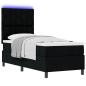 Preview: Boxspringbett mit Matratze & LED Schwarz 80x200 cm Stoff