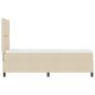 Preview: Boxspringbett mit Matratze & LED Creme 80x200 cm Stoff