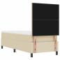 Preview: Boxspringbett mit Matratze & LED Creme 80x200 cm Stoff