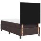 Preview: Boxspringbett mit Matratze & LED Dunkelbraun 100x200 cm Stoff
