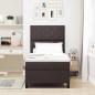 Preview: Boxspringbett mit Matratze & LED Dunkelbraun 100x200 cm Stoff