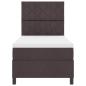 Preview: Boxspringbett mit Matratze & LED Dunkelbraun 100x200 cm Stoff