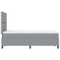 Preview: Boxspringbett mit Matratze & LED Hellgrau 120x200 cm Stoff