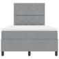 Preview: Boxspringbett mit Matratze & LED Hellgrau 120x200 cm Stoff