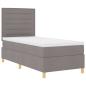 Preview: Boxspringbett mit Matratze & LED Taupe 80x200 cm Stoff