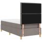 Preview: LED Boxspringbett mit Matratze Taupe 100x200 cm Stoff