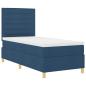 Preview: LED Boxspringbett mit Matratze Blau 100x200 cm Stoff