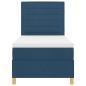 Preview: LED Boxspringbett mit Matratze Blau 100x200 cm Stoff