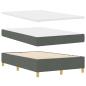 Preview: Boxspringbett mit Matratze & LED Dunkelgrau 120x190 cm Stoff