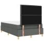 Preview: Boxspringbett mit Matratze & LED Dunkelgrau 120x200 cm Stoff