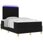 Preview: LED Boxspringbett mit Matratze Schwarz 120x200 cm Stoff