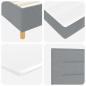 Preview: LED Boxspringbett mit Matratze Hellgrau 200x200 cm Stoff