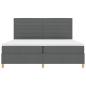 Preview: Boxspringbett mit Matratze & LED Dunkelgrau 200x200 cm Stoff