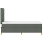 Preview: LED Boxspringbett mit Kopfteil Dunkelgrau 80 x 200 cm Stoff