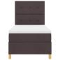 Preview: Boxspringbett mit Matratze & LED Dunkelbraun 80x200 cm Stoff
