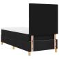 Preview: LED Boxspringbett mit Matratze Schwarz 90x190 cm Stoff