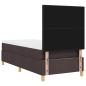 Preview: LED Boxspringbett mit Matratze Dunkelbraun 90x200 cm Stoff