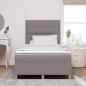 Preview: LED Boxspringbett mit Kopfteil Taupe 120 x 190 cm Stoff