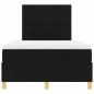 Preview: LED Boxspringbett mit Matratze Schwarz 120x200 cm Stoff