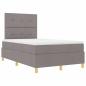 Preview: LED Boxspringbett mit Matratze Taupe 120x200 cm Stoff