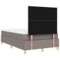 Preview: LED Boxspringbett mit Matratze Taupe 120x200 cm Stoff