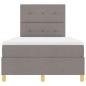 Preview: LED Boxspringbett mit Matratze Taupe 120x200 cm Stoff
