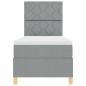 Preview: Boxspringbett mit Matratze & LED Hellgrau 80x200 cm Stoff