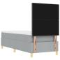 Preview: Boxspringbett mit Matratze & LED Hellgrau 80x200 cm Stoff