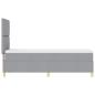 Preview: Boxspringbett mit Matratze & LED Hellgrau 80x200 cm Stoff