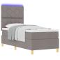 Preview: Boxspringbett mit Matratze & LED Taupe 80x200 cm Stoff