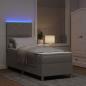 Preview: Boxspringbett mit Matratze & LED Taupe 80x200 cm Stoff