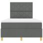 Preview: Boxspringbett mit Matratze & LED Dunkelgrau 120x190 cm Stoff