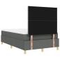 Preview: Boxspringbett mit Matratze & LED Dunkelgrau 120x190 cm Stoff