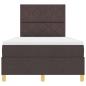 Preview: Boxspringbett mit Matratze & LED Dunkelbraun 120x190 cm Stoff