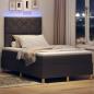 Preview: Boxspringbett mit Matratze & LED Dunkelbraun 120x200 cm Stoff