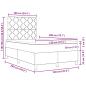 Preview: Boxspringbett mit Matratze & LED Creme 120x200 cm Stoff