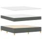Preview: Boxspringbett mit Matratze & LED Dunkelgrau 180x200 cm Stoff
