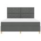 Preview: Boxspringbett mit Matratze & LED Dunkelgrau 180x200 cm Stoff
