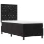 Preview: LED Boxspringbett mit Matratze Schwarz 80x200 cm Samt