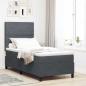 Preview: ARDEBO.de - LED Boxspringbett mit Matratze Dunkelgrau 90x200 cm Samt