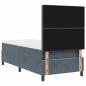 Preview: LED Boxspringbett mit Matratze Dunkelgrau 90x200 cm Samt