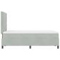 Preview: LED Boxspringbett mit Matratze Hellgrau 120x190 cm Samt