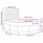 Preview: LED Boxspringbett mit Matratze Hellgrau 120x190 cm Samt